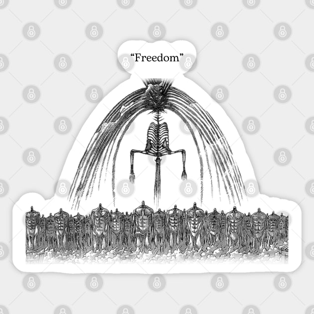 "Freedom" Sticker by Stupickeroonies